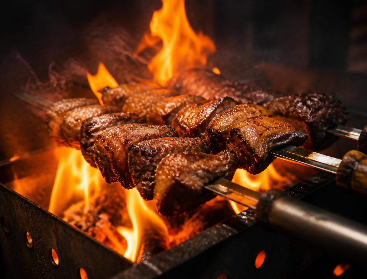 Churrasco no fogo
